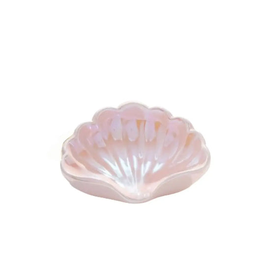 Cute Ceramic Shell Storage Box Self Draining Multi-Purpose Swan Soap Case Sea Shell Shape Waterproof Soap Dish Household