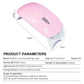 6W Mini Nail Dryer Machine Portable 6 LED UV Manicure Lamp Home Use Nail Lamp For Drying Polish Varnish With USB Cable