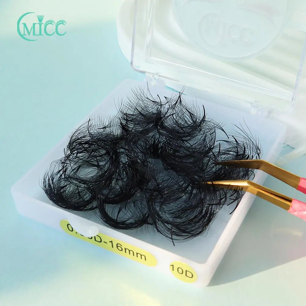 Bulk Lashes Pre Made Fan Short Stem 500 Fans Russian Volume Lashes Premade Fans Volume Lash Individual Eyelash Extension
