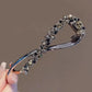 1PC Fashion Hairpins Frog Buckle Ponytail Hair Clips Metal Rhinestone Banana Clip Irregular Hair Clip Headdress Hair Accessories