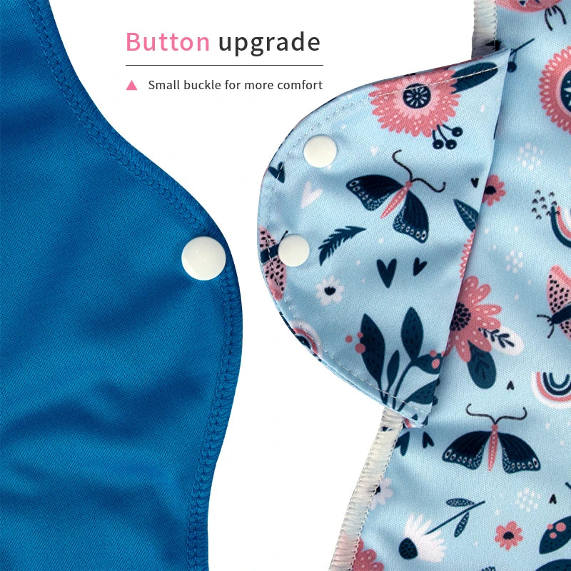 2pcs Reusable Menstrual Pads Heavy Flow Overnight Daily Pads Panty Gasket Washable Sanitary Cotton Pads for Women New Arrival