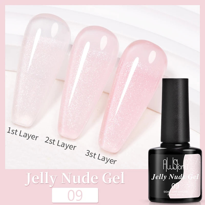 AWStorG 15ml 8 In 1 Reinforcement Gel Nail Gel Multifunctional Clear Gel Nail Polish Nail Strengthener Gel Nail Extension Hard