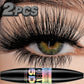 2pcs 5D Eye Black Mascara Waterproof Lengthens Eyelashes Extension Silk Fiber Mascara Long Lasting Eye Makeup for Women Cosmetic Korean Beauty