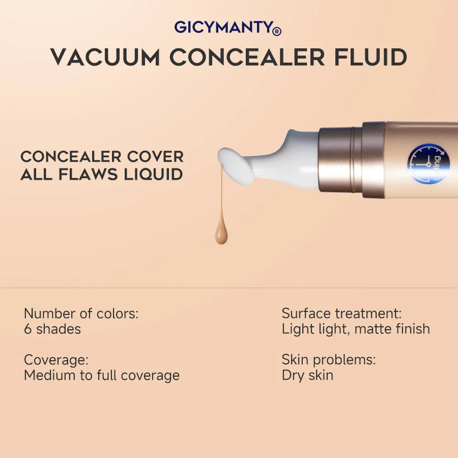 Vacuum Concealer Liquid Foundation Make-up Is Moist Delicate And Not Easy To Take Off Makeup