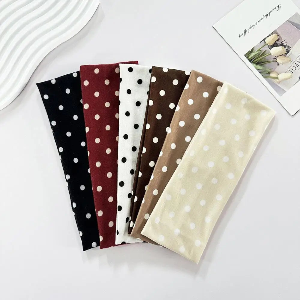 Women's Hair Band Yoga Elastic Headband With Polka Dots, Fashion Makeup Headbands, Hair Accessories, Sports And Fitness Headwear