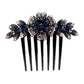 1PC Fashion Hair Comb Luxury Crystal Shiny Rhinestone Hair Clips Inlaid Flower Hairpin Hair Grips Elegant Bride Hair Jewelry
