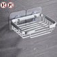 Quality Wall Mounted Soap Dish Self-adhesive Drill Free Metal Soap Holder Hollow Type Aluminum Soap Storage Rack Bathroom