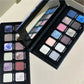 12 Colors Metallic Eyeshadow Palette Pearl Matte Sparkling Shimmer Blue Eye Shadow Highlighter Brighten Glitter Halloween Makeup