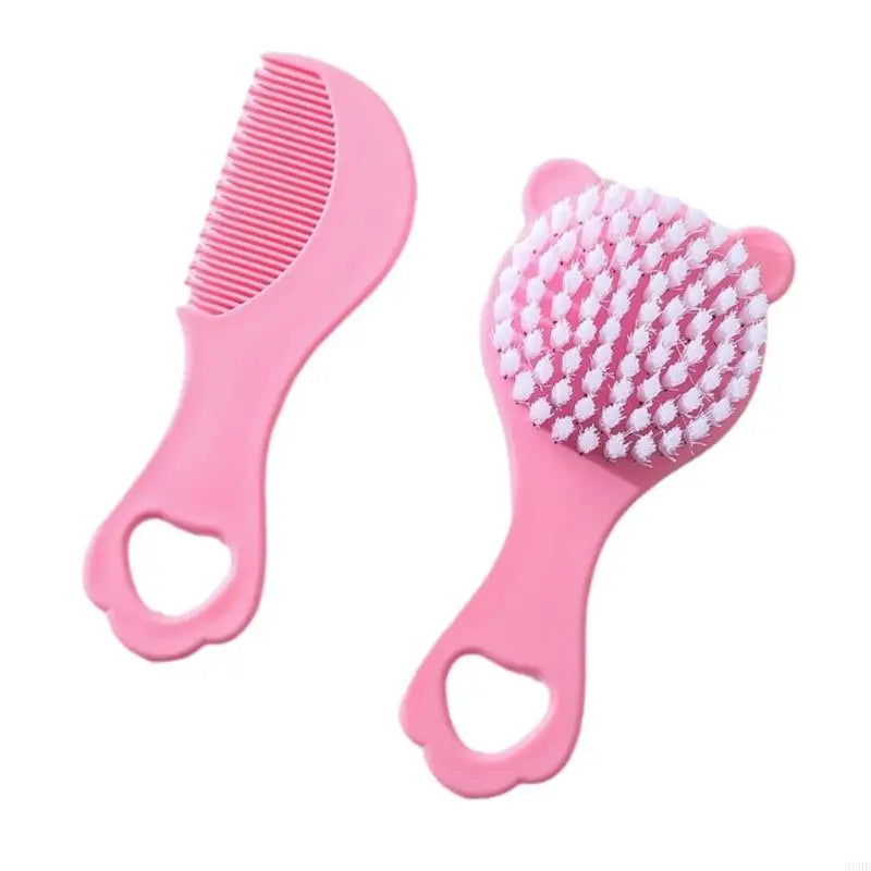 2Pcs Infant Comb and Brush for Newborns Daily Grooming and Travel Use 69HE