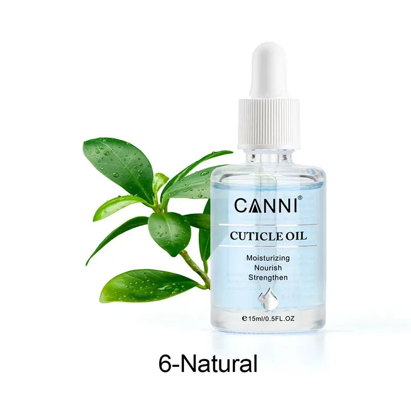 CANNI New 15ml Cuticle Oil 6 Flavor Nail Nourish Care Pure Natural Manicure Cuticle Deep Moisturize Oil Salon Cuticle Softener