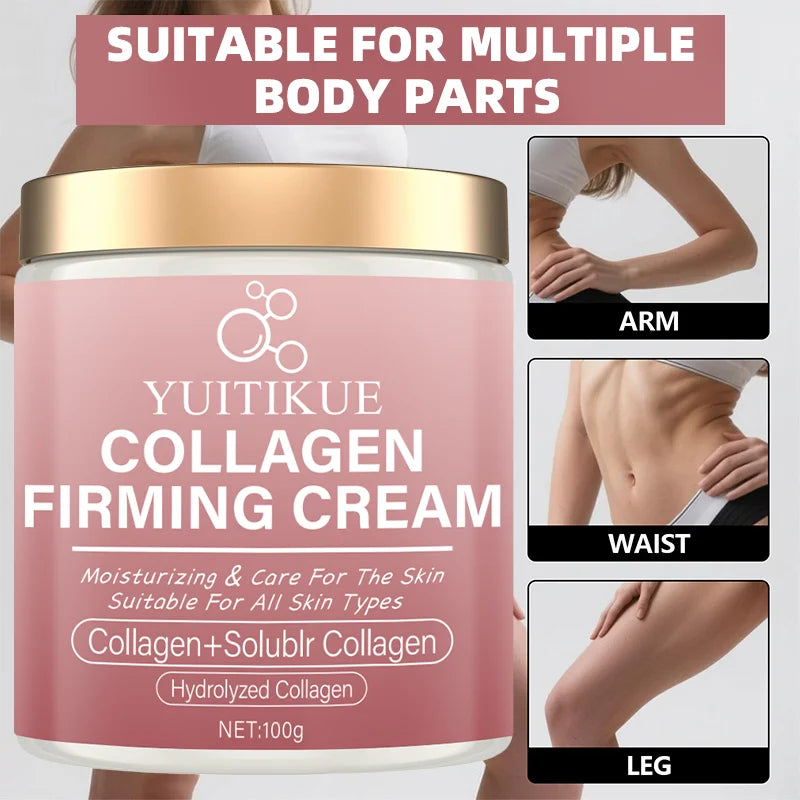 YUITIKUE Body Firming Cream - Collagen Infused, Hydrating Formula For Arm, Waist & Leg Care, Skin-Friendly, 100g