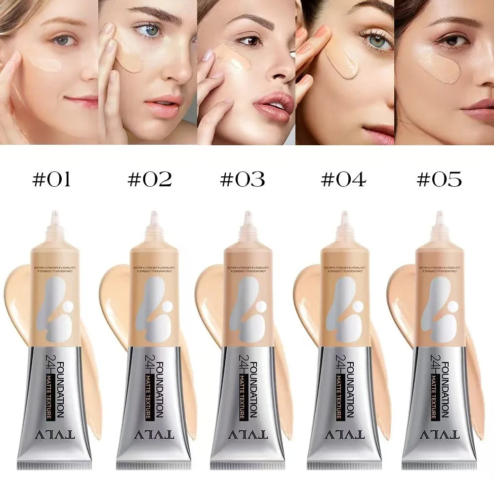 Liquid Foundation Naturally Covers Flaws Without Sticking Powder, Plain Face Cream, Transparent Foundation, Conceals Blemishes