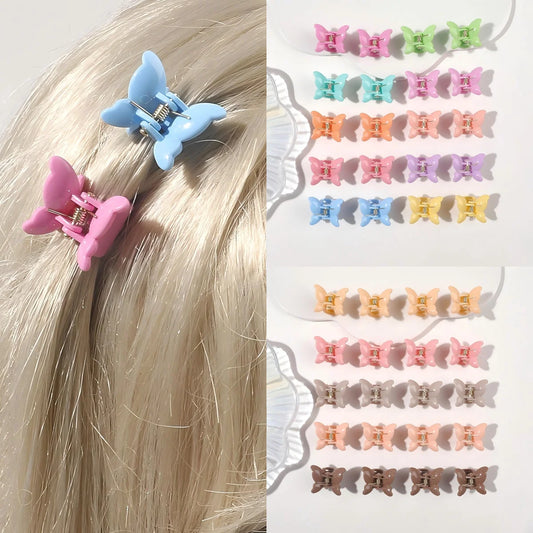 20 Packs Assorted Macaron Color Butterfly Hair Clips Beautiful Mini Butterfly Cute Summer Hair Accessories for Women Girls