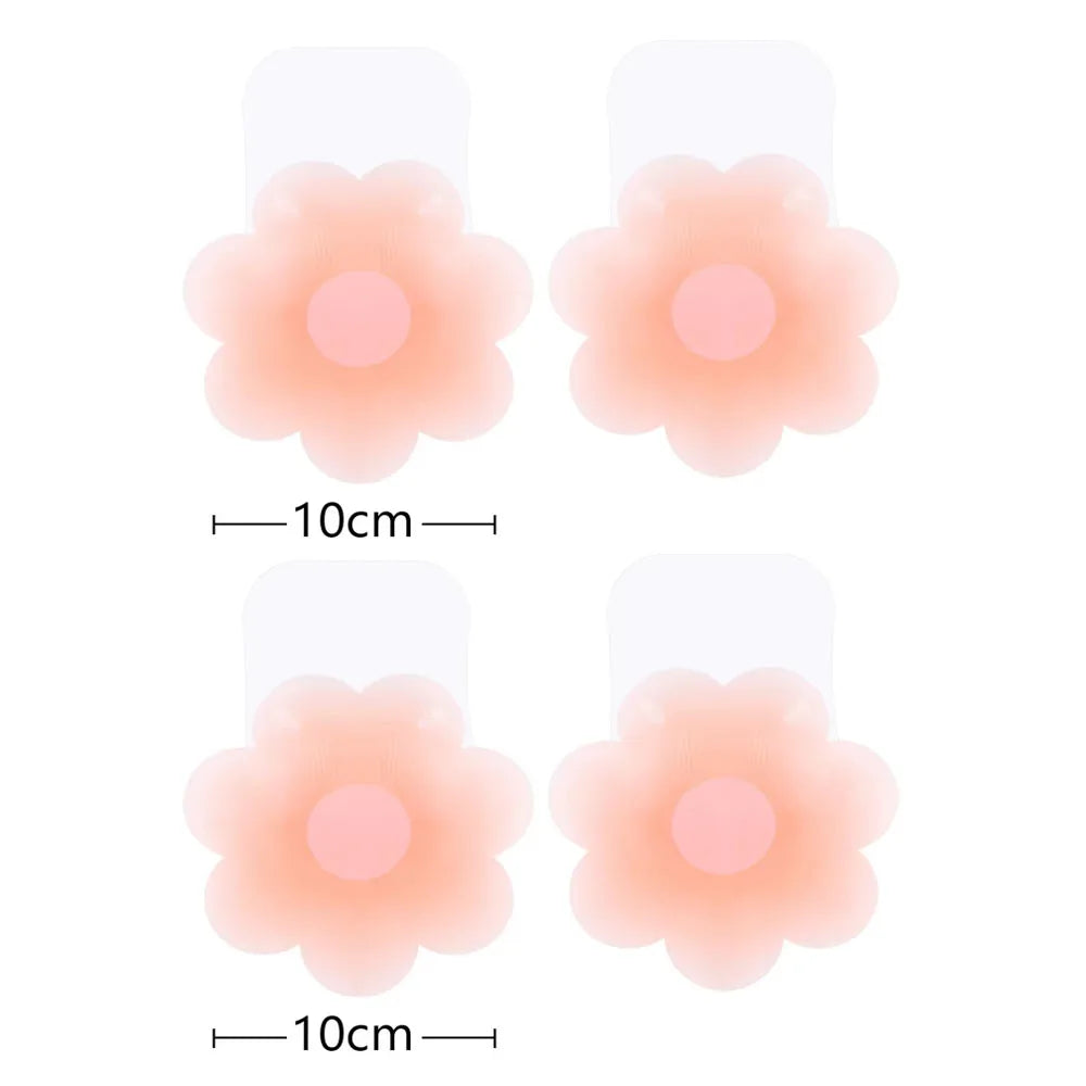 1-3Pairs Reusable Women Breast Petals Lift Silicone Nipple Cover Invisible Petal Self Adhesive Strapless Backless Stic
