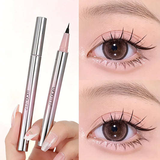 All-in-One Waterproof Eyeliner Pen - Smudge-Proof for Eyebrows, Eyeliner, Lower Lashes & Silkworm Makeup