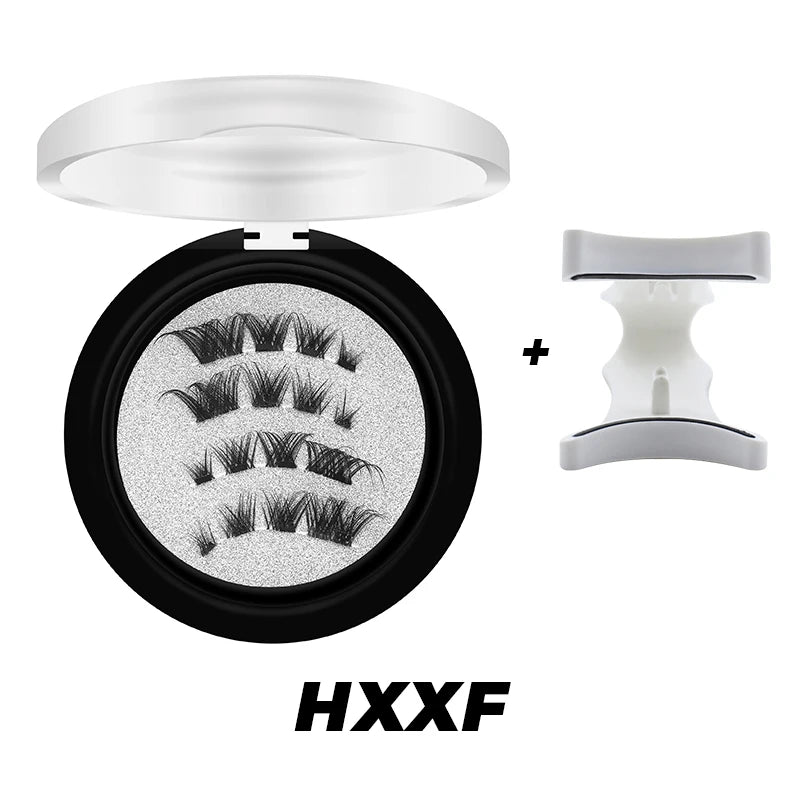 DINGSEN Magnetic Eyelashes 3D Natural False Eyelashes Reusable 4pcs Magnet Clip Set Lashes Extension makeup Tweezers Lash Set