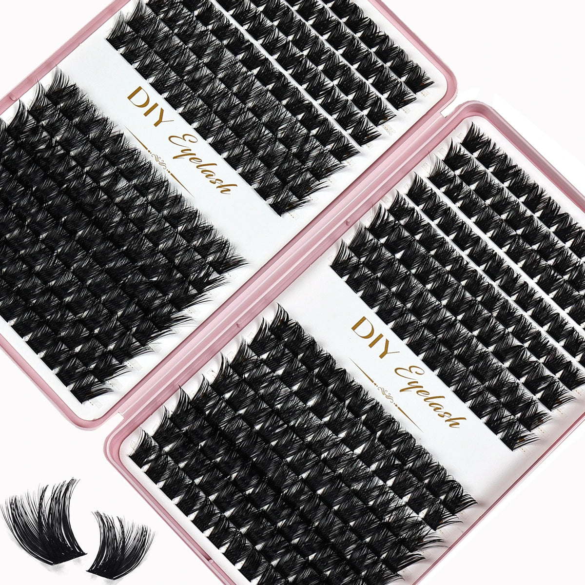384pcs Individual Lashes Eyelash Book Clusters Extensions False Eyelash DIY at Home Cluster Eyelash Extensions Makeup
