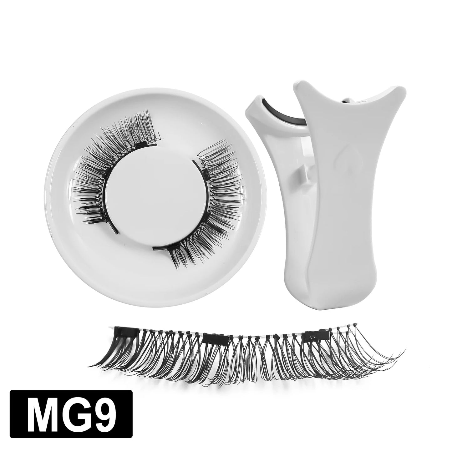 RED SIREN Magnetic Eyelashes With Applicator Reusable Natural Magnetic Lashes Kit No Glue Needed Soft Clear Band False Eyelashes
