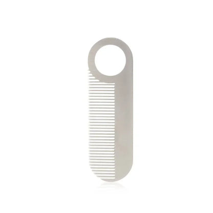 Stainless Steel Men's Beard Comb Portable Mini Oil Head Comb for Barber Mustache Care Shaping Tools Pocket Size Silver Hair Comb