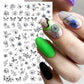 1pcs Sakura Flower 3D Nail Stickers White Cherry Blossom Nail Art Decals Spring Summer Adhesive Slider Decor Wedding Manicure