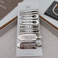 Sliver Metal Hair Clips Women Girls Y2K Duckbill Hairpin Personality Bangs Side Headwear Barrettes Hairclip Styling Accessories