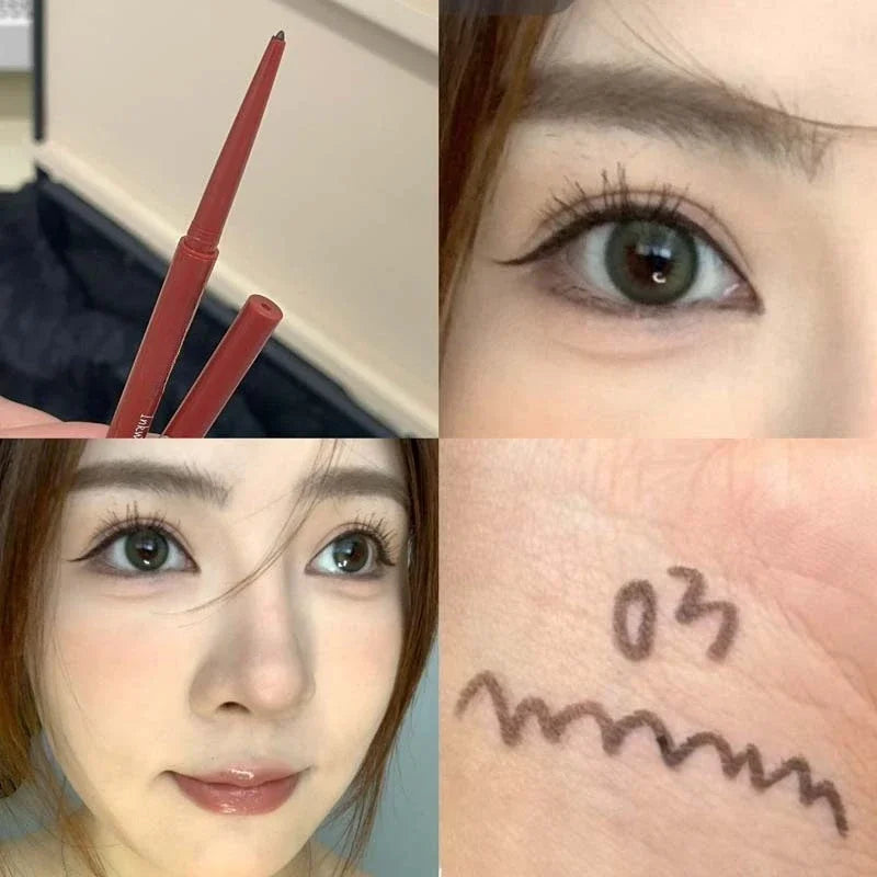 Ultra-fine Gel Eyeliner Pencil Pink Brown Under Eye Liner Pen Waterproof Matte Aegyosal Lying Silkworm Quick Drying Eyes Makeup