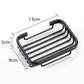 Quality Wall Mounted Soap Dish Self-adhesive Drill Free Metal Soap Holder Hollow Type Aluminum Soap Storage Rack Bathroom