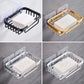 Quality Wall Mounted Soap Dish Self-adhesive Drill Free Metal Soap Holder Hollow Type Aluminum Soap Storage Rack Bathroom