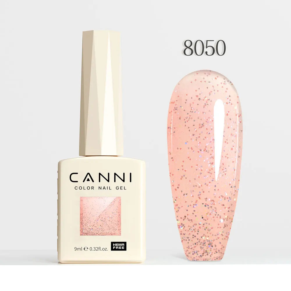 CANNI Gel Nail Polish Glitter Diamond Sparkle Color Collection Gorgeous Color HEMA FREE Soak Off UV LED Semi Permanent AurorGel