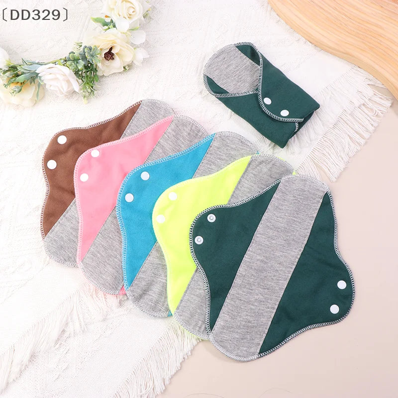 〔DD329〕Thin Cloth Pads Soft Cotton Washable Feminine Panty Liners Sanitary Pads Napkin Daily Reusable Menstrual Hygiene Pads