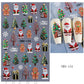 1Pcs 5D Gingerbread Man Snowflake Nail Stickers Christmas Pine Tree Cake Self-Adhesive Nail Decal Winter DIY Manicure Supplies