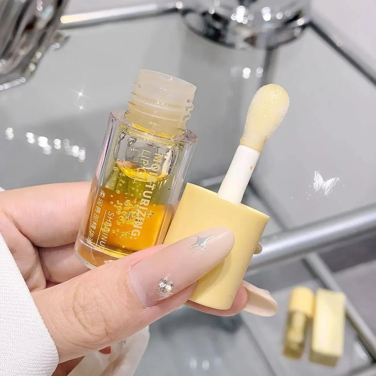 Moisturizing Honey Lip Gloss Fading Lips Lines Lips Care Essence Oil Transparent Grape Purple Lemon Green Nutritious Lip Oil