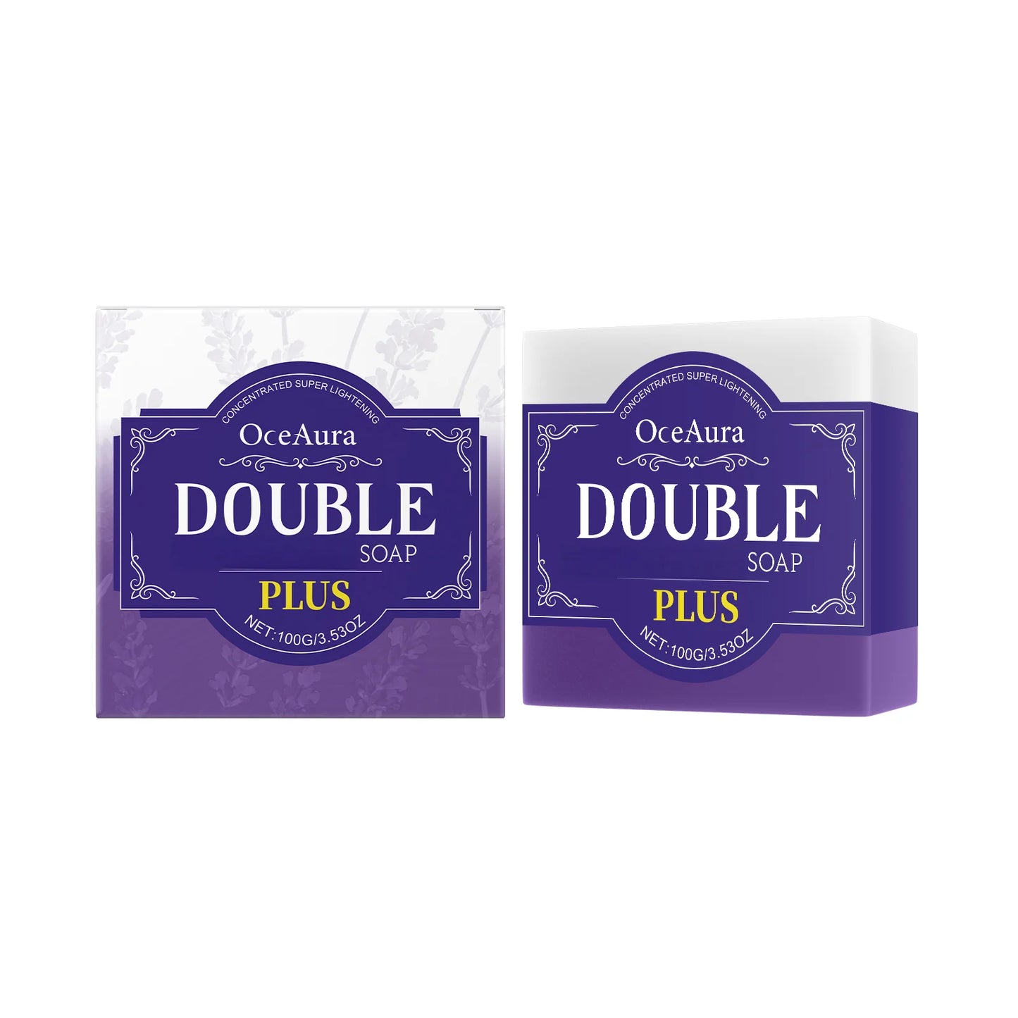 OceAura Lavender Soap Bar Lighten Skin Brightening Products Full Body Cleaning Even Skin Tone Olive Oil Scented Bath Soaps 100g