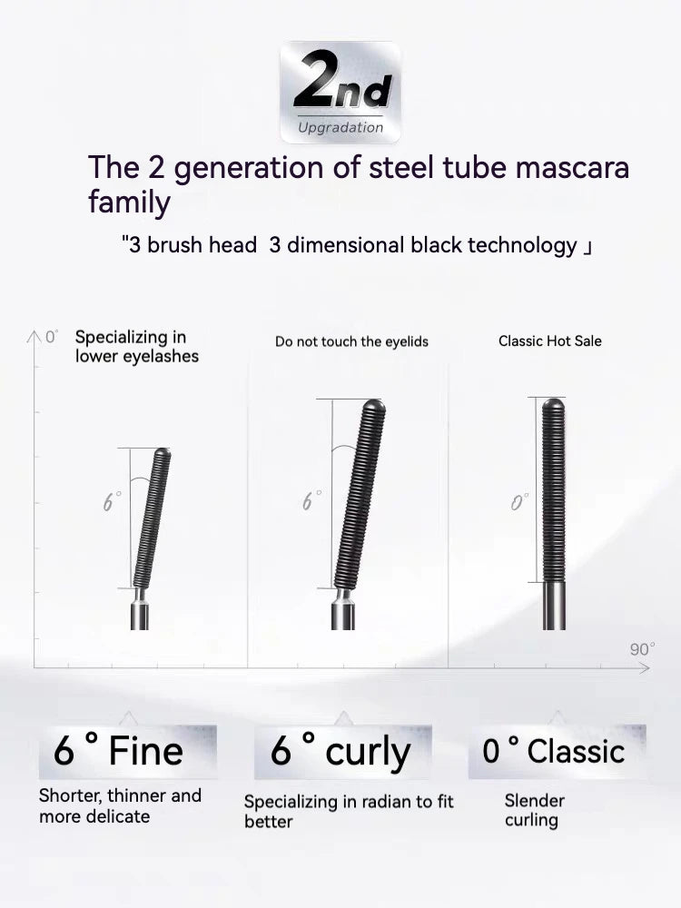 Judydoll Steel Mascara Lengthening Curling Thick Longlasting Waterproof Sweatproof Silk Fiber Eyelash Extensions
