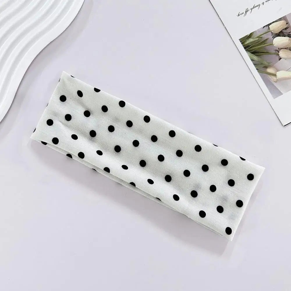 Women's Hair Band Yoga Elastic Headband With Polka Dots, Fashion Makeup Headbands, Hair Accessories, Sports And Fitness Headwear