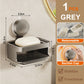 1Pcs Double-Layer Soap Container Bathroom Soap Dishes Holder Self Draining Soap Box with Suction Cups for Bathroom Accessories