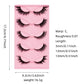 5 Pairs Fluffy False Eyealshes Fox Cat Eye Lashes Winged False Eyelashes Fox Eye Faux Mink Eyelashes Silk Lashes Makeup
