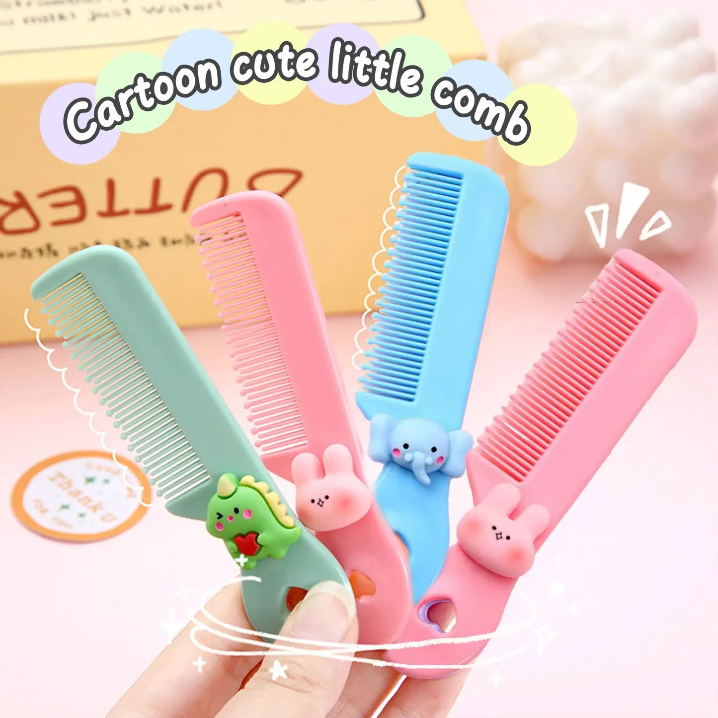 1PCS cute children's comb special portable small comb for newborns, safe and scratch-resistant cute baby comb