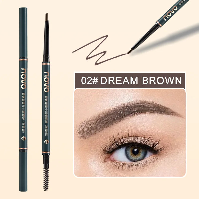 Eyebrow Pencil, Double-Ended, Long-Lasting And Waterproof, Suitable For All Eyebrow Shapes, With Smooth And Natural Effect