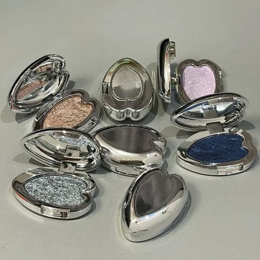 Smoked Green Eyeshadow Metallic Pearlescent Glitter Eye Shadow Chameleon Plate Diamond Brightening Highlight Eye Makeup Cosmetic