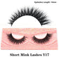 Half Eye Lashes Natural 3D Mink Short False Eyelashes Fluffy Wispy Cross Strip Fake Lashes Soft Half Eyelashes Extension Makeup