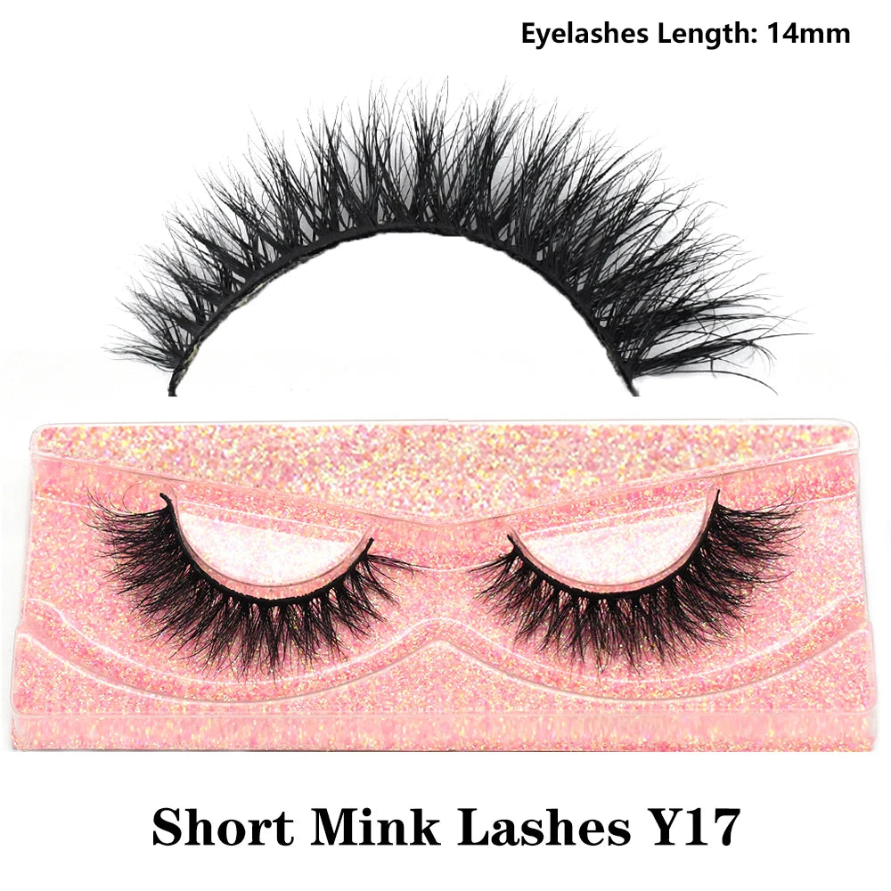 Half Eye Lashes Natural 3D Mink Short False Eyelashes Fluffy Wispy Cross Strip Fake Lashes Soft Half Eyelashes Extension Makeup