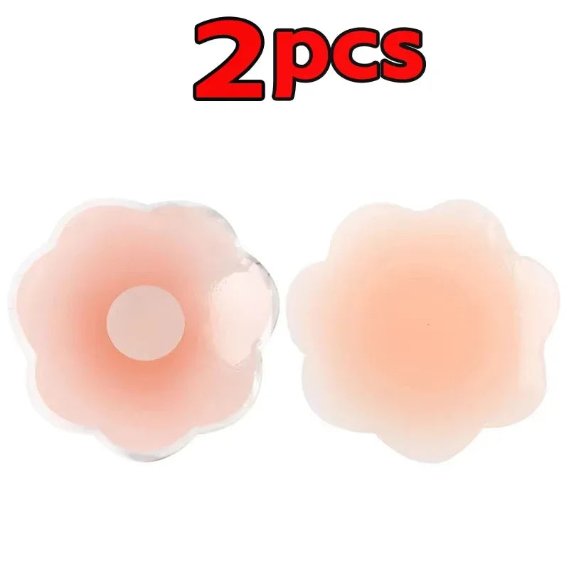 New Reusable Silicone Nipple Cover for Women Bra Sticker Breast Petal Strapless Bra Invisible Boob Pads Chest Pasties Intimates