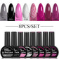 Nail Polish Set 8 Colors 8ml Reflective Magnetic Nail Polish Soak-Off LED Gel Salon Women Manicure Tools Fashion Holographic Man