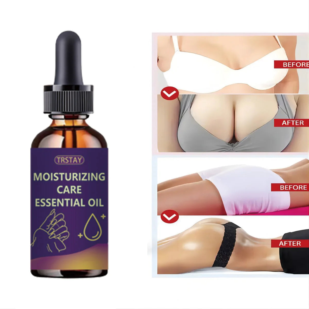 Breast massage essential oil increases muscle size, lifts and tightens, bio oil