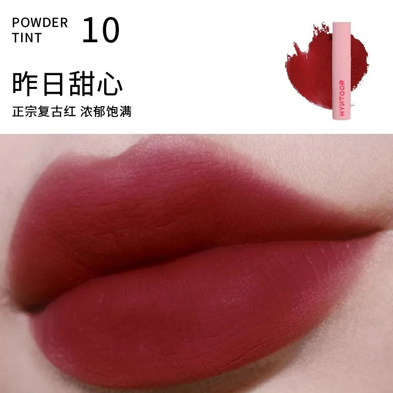 HYNTOOR Gothic Lip Gloss Pure Black Silver Matte Moisture Mirror Finish Low Saturation Long-Lasting Halloween Makeup