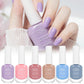 KUDAN 6Pcs Water-Based Nail Polish Set 10ml Nude Red Pink Peel-Off Air-Dry Nail Art Polish Kit Manicure No Need Lamp