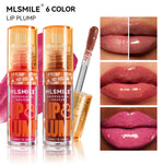 MLSMILE Duck Lip Plump Lip Oil Moisturizing Lip Gloss Mirror Water nature long-lasting Gloss Gloss Pearl Lip Glaze Set