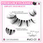 GROINNEYA Manga Eyelashes Natural Spiky Mink Lashes Natural Curl Full Strip Clear Stem Lashes Soft Fake Lashes Extension Makeup