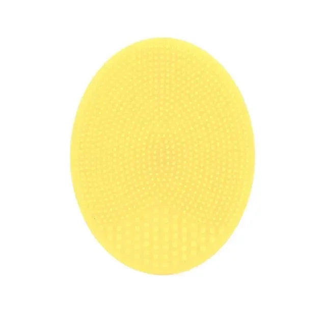 Silicone Face Wash Brush Clean Pores Baby Shampoo Brush Baby Bath Brush Soft Hair Round Shampoo Comb Home Use